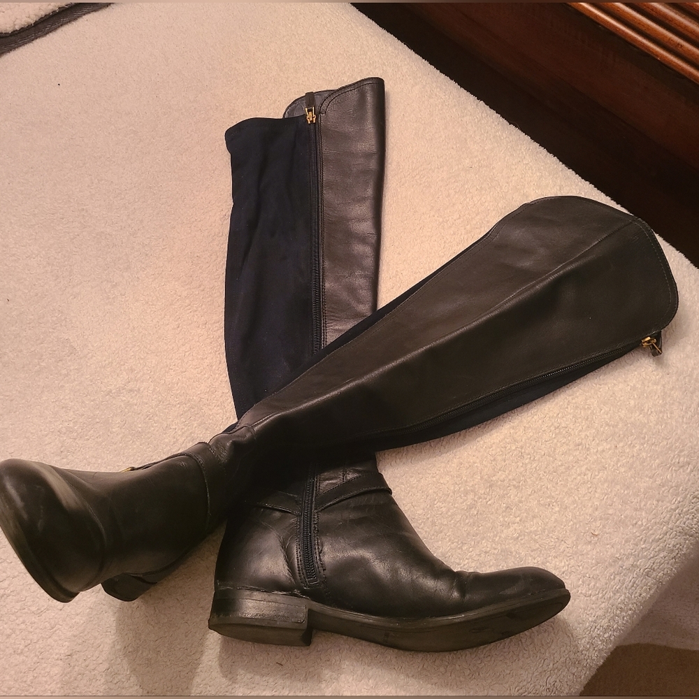 Franco Sarto Black/navy Over the Knee Boots